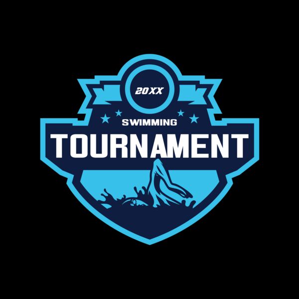 Swimming Tournament logo template Thumbnail